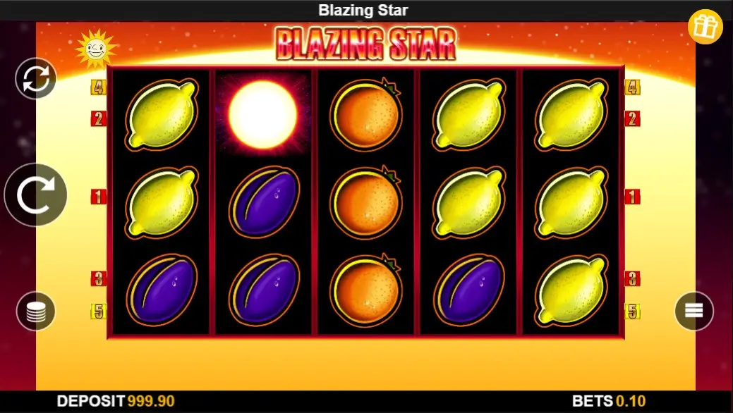 Blazing Star Wide Paytable